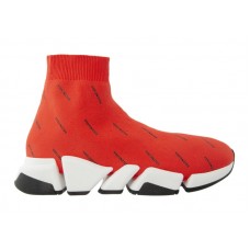 Кроссовки Balenciaga Speed 2.0 Allover Intense Red Black