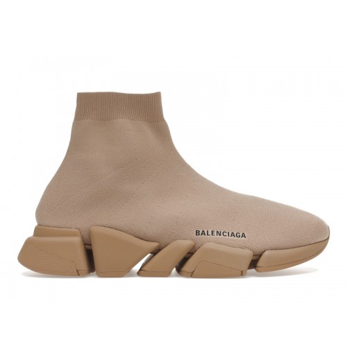 Кроссы Balenciaga Speed 2.0 Beige - мужская сетка размеров