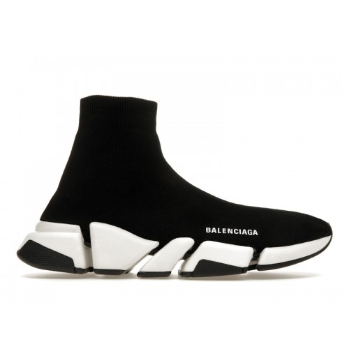 Кроссы Balenciaga Speed 2.0 Black White - мужская сетка размеров