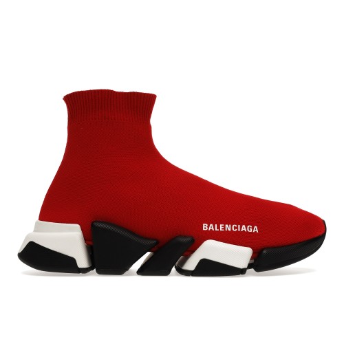Кроссы Balenciaga Speed 2.0 Red - мужская сетка размеров