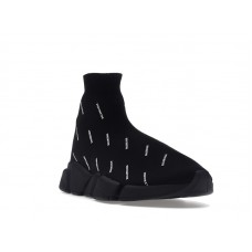 Кроссовки Balenciaga Speed Trainer 2.0 All Over Logo Black White