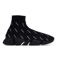 Кроссовки Balenciaga Speed Trainer 2.0 All Over Logo Black White