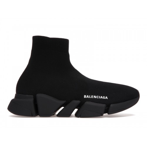 Кроссы Balenciaga Speed 2.0 Triple Black - мужская сетка размеров