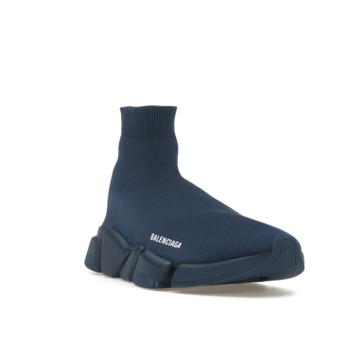 Кроссы Balenciaga Speed 2.0 Navy - мужская сетка размеров