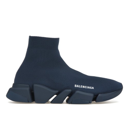 Кроссы Balenciaga Speed 2.0 Navy - мужская сетка размеров