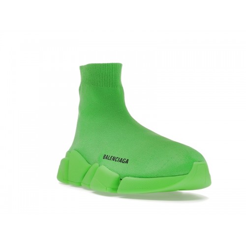 Кроссы Balenciaga Speed 2.0 Fluo Green - мужская сетка размеров