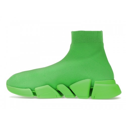 Кроссы Balenciaga Speed 2.0 Fluo Green - мужская сетка размеров
