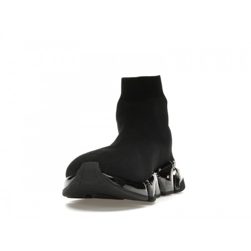 Кроссы Balenciaga Speed 2.0 Clear Sole Black - мужская сетка размеров