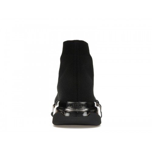 Кроссы Balenciaga Speed 2.0 Clear Sole Black - мужская сетка размеров
