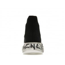 Кроссовки Balenciaga Speed 2.0 Graffiti Recycled Knit Black White