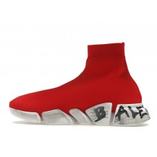 Кроссовки Balenciaga Speed 2.0 Graffiti Red White