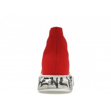 Кроссовки Balenciaga Speed 2.0 Graffiti Red White