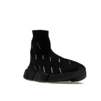 Balenciaga Speed 20 AllOver Logo Recycled Knit Black Multicolor