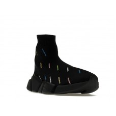 Кроссовки Balenciaga Speed 2.0 AllOver Logo Recycled Knit Black Multicolor