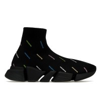 Кроссовки Balenciaga Speed 2.0 AllOver Logo Recycled Knit Black Multicolor