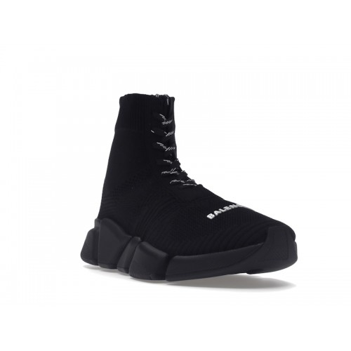 Кроссы Balenciaga Speed 2.0 Lace Up Black - мужская сетка размеров