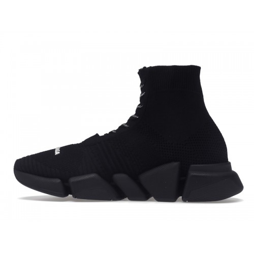 Кроссы Balenciaga Speed 2.0 Lace Up Black - мужская сетка размеров