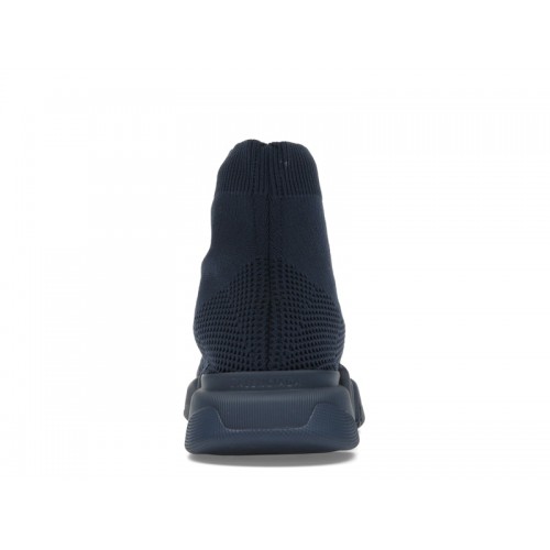 Кроссы Balenciaga Speed 2.0 Lace Up Recycled Dark Blue - мужская сетка размеров