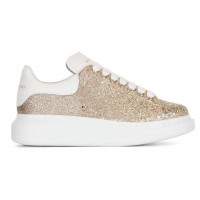 Женские кроссовки Alexander McQueen Oversized Gold Glitter (W)