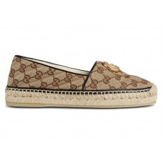 Женские Gucci GG Matelasse Canvas Espadrilles Beige Black (W)