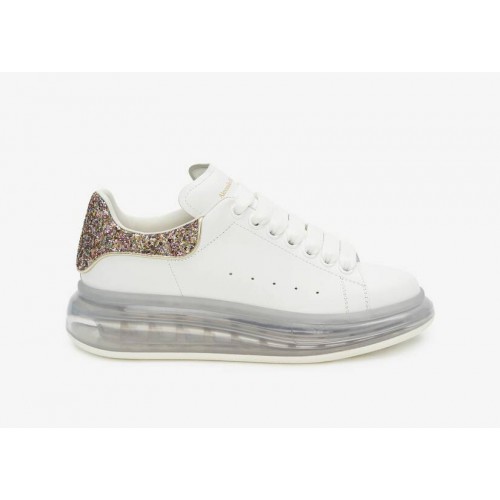 Кроссы Alexander McQueen Oversized White Candy Glitter (W) - женская сетка размеров