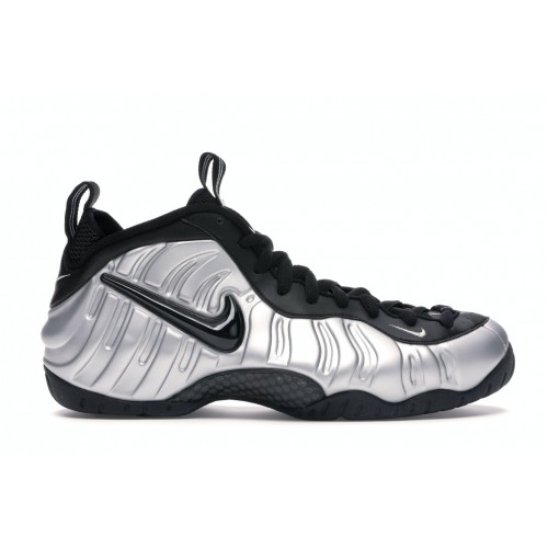 Кроссы Nike Air Foamposite Pro Metallic Silver - мужская сетка размеров