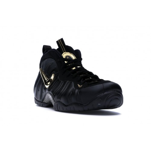 Кроссы Nike Air Foamposite Pro Black Metallic Gold - мужская сетка размеров