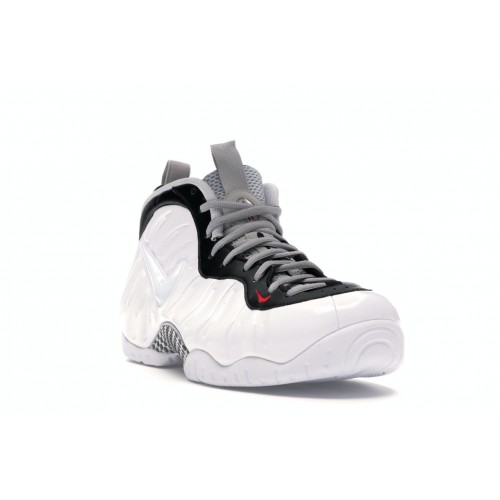 Кроссы Nike Air Foamposite Pro White Black University Red - мужская сетка размеров