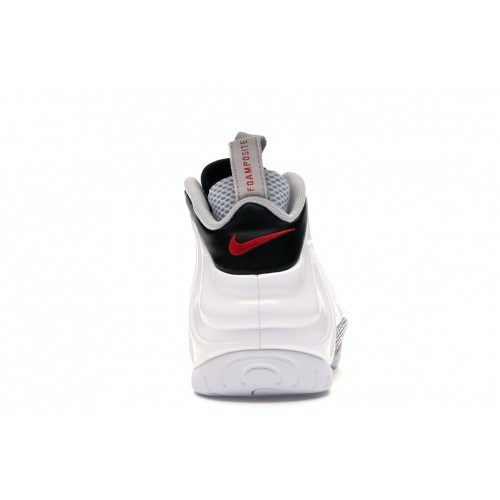 Кроссы Nike Air Foamposite Pro White Black University Red - мужская сетка размеров