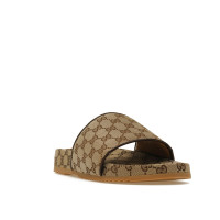 Gucci GG Slide Beige Canvas