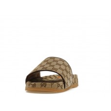 Gucci GG Slide Beige Canvas