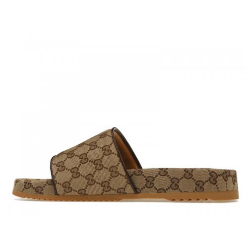 Gucci GG Slide Beige Canvas - мужская сетка размеров