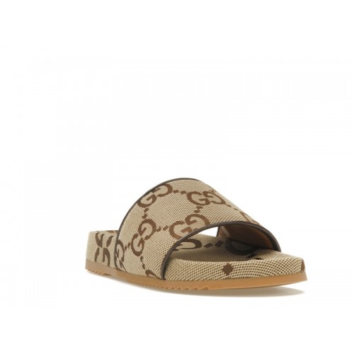 Gucci maxi GG Canvas Slides Camel Ebony - мужская сетка размеров Gucci maxi GG Canvas Slides Camel Ebony - мужская сетка размеров