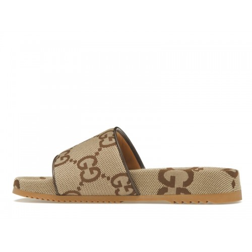 Gucci maxi GG Canvas Slides Camel Ebony - мужская сетка размеров Gucci maxi GG Canvas Slides Camel Ebony - мужская сетка размеров