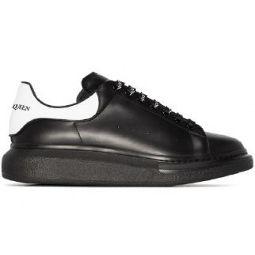 Кроссы Alexander McQueen Oversized Black White Tab - мужская сетка размеров