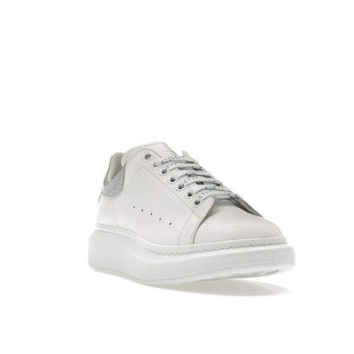 Кроссы Alexander McQueen Oversized White Light Blue Croc - мужская сетка размеров