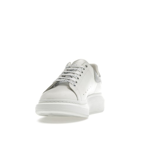 Кроссы Alexander McQueen Oversized White Light Blue Croc - мужская сетка размеров