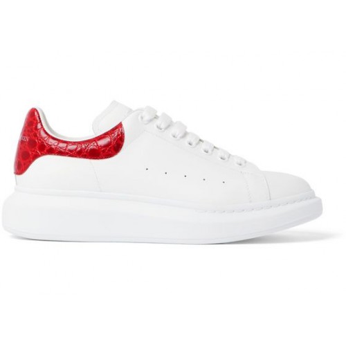 Кроссы Alexander McQueen Oversized Red Croc Effect - мужская сетка размеров