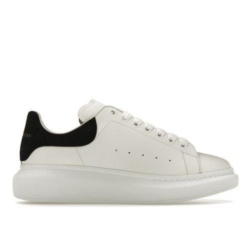 Кроссы Alexander McQueen Oversized Black Embossed Suede Croco - мужская сетка размеров