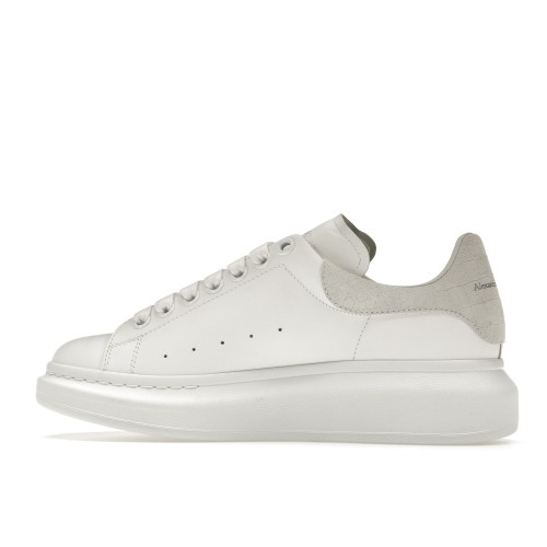 Кроссы Alexander McQueen White Croc - мужская сетка размеров