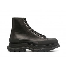 Alexander McQueen Tread Slick Lace Up Boot Triple Black Leather