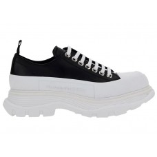 Кроссовки Alexander McQueen Tread Slick Low Lace Up Black Leather White