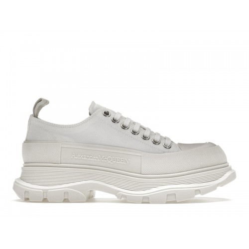 Alexander McQueen Tread Slick Low Lace Up White White - мужская сетка размеров