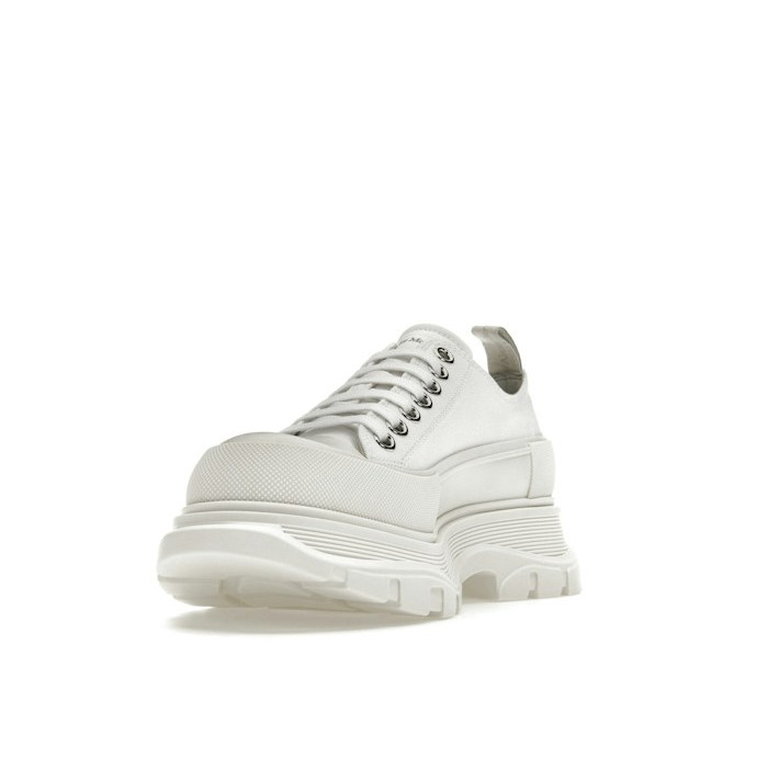 Alexander McQueen Tread Slick Low Lace Up White White - мужская сетка размеров Alexander McQueen Tread Slick Low Lace Up White White - мужская сетка размеров