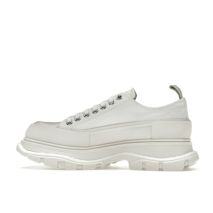 Alexander McQueen Tread Slick Low Lace Up White White - мужская сетка размеров Alexander McQueen Tread Slick Low Lace Up White White - мужская сетка размеров