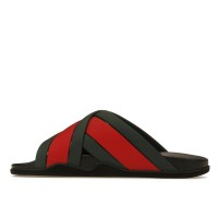 Женские Gucci Web Slide Black Rubber (W)