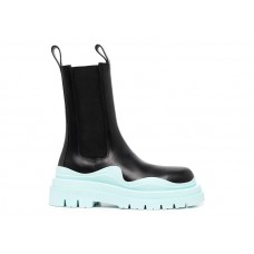 Bottega Veneta Tire Boot Black Pale Blue
