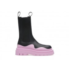 Женские Bottega Veneta Tire Chelsea Boot Black Gloss (W)