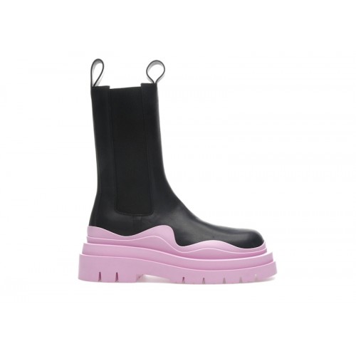 Bottega Veneta Tire Chelsea Boot Black Gloss (W) - женская сетка размеров