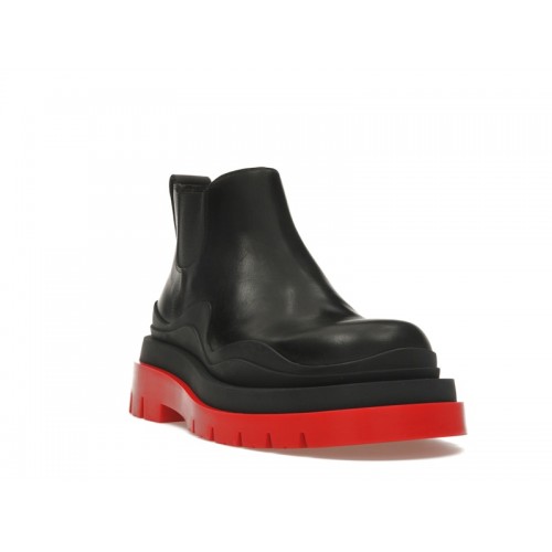 Bottega Veneta Tire Ankle Chelsea Boot Black Red (W) - женская сетка размеров